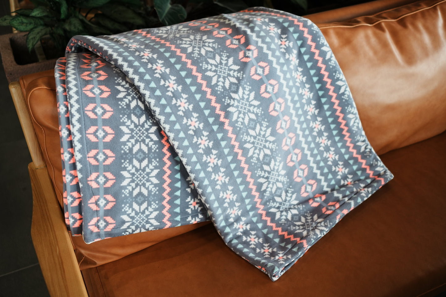 Snowflake purple brocade